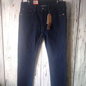 NWT! Levis 519 Extreme Super Skinny Jeans Dark Wash Stretch Blue Size 33x34